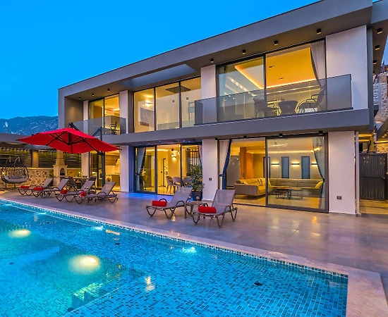 Kalkan Akbel'de Muhteşem Doğa Manzaralı, Özel Havuzlu, Lüks Villa - 1