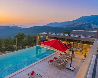 Kalkan Akbel'de Muhteşem Doğa Manzaralı, Özel Havuzlu, Lüks Villa - 5