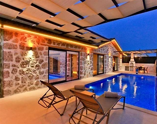 Kaş İslamlar'da Doğa İçerisinde, Özel Havuzlu, Jakuzili Villa - 2