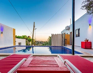 Kalkan Bezirgan'da Deniz Manzaralı, Özel Havuzlu, Balayı Villası - 2