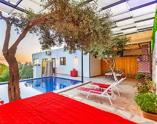 Kalkan Bezirgan'da Deniz Manzaralı, Özel Havuzlu, Balayı Villası - 5