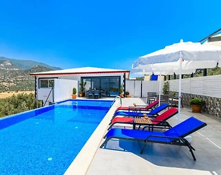 Kalkan Bezirgan'da Deniz Manzaralı, Özel Havuzlu, Jakuzili Villa - 2