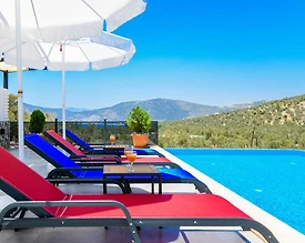 Kalkan Bezirgan'da Deniz Manzaralı, Özel Havuzlu, Jakuzili Villa - 3