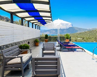 Kalkan Bezirgan'da Deniz Manzaralı, Özel Havuzlu, Jakuzili Villa - 4