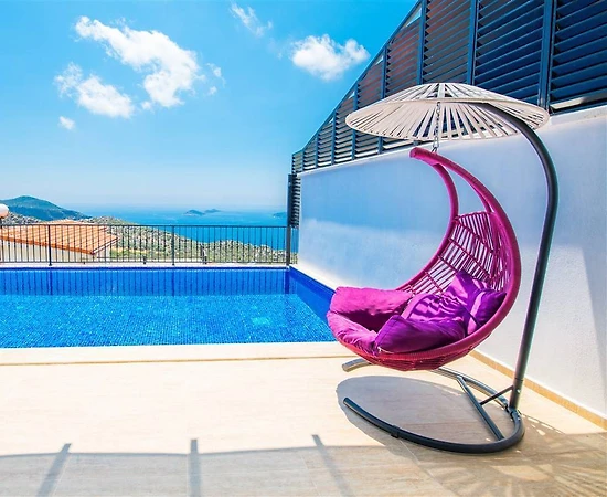 Kaş Bezirgan'da Deniz Manzaralı, Özel Havuzlu, Modern Villa - 1