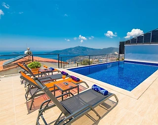 Kaş Bezirgan'da Deniz Manzaralı, Özel Havuzlu, Modern Villa - 3