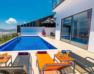 Kaş Bezirgan'da Deniz Manzaralı, Özel Havuzlu, Modern Villa - 4