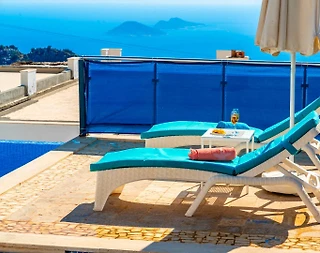 Kaş Bezirgan'da Enfes Deniz Manzaralı, Özel Havuzlu, Balayı Villası - 4