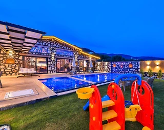 Kalkan Çavdır'da Muhteşem Konumda, Özel Havuzlu, Jakuzili, Lüks Villa - 4