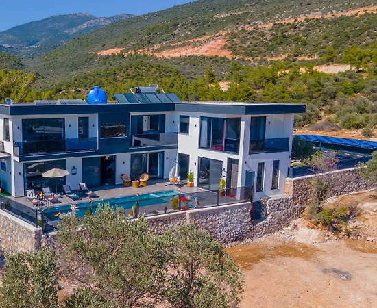 Kaş Çavdır'da Çocuk Oyun Alanlı, Özel Havuzlu, Lüks Villa - 1