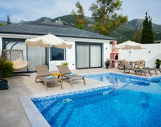 Kaş Çayköy'de Doğa Manzaralı, Özel Havuzlu, Jakuzili Kiralık Villa - 4