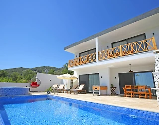 Kalkan İkizce'de Muhteşem Dağ Manzaralı, Özel Havuzlu, Şık Villa - 2