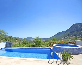 Kalkan İkizce'de Muhteşem Dağ Manzaralı, Özel Havuzlu, Şık Villa - 3