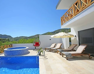 Kalkan İkizce'de Muhteşem Dağ Manzaralı, Özel Havuzlu, Şık Villa - 4
