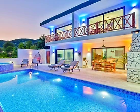 Kalkan İkizce'de Muhteşem Dağ Manzaralı, Özel Havuzlu, Şık Villa - 2