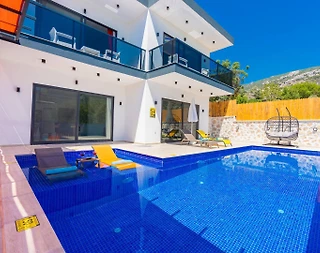 Kaş İslamlar'da Doğa Manzaralı, Özel Havuzlu, Jakuzili, Huzurlu Villa - 3