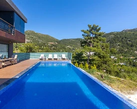 Kaş İslamlar'da Doğa Manzaralı, Özel Havuzlu, Jakuzili, Kiralık Villa - 2