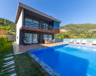 Kaş İslamlar'da Doğa Manzaralı, Özel Havuzlu, Jakuzili, Şık Villa - 3