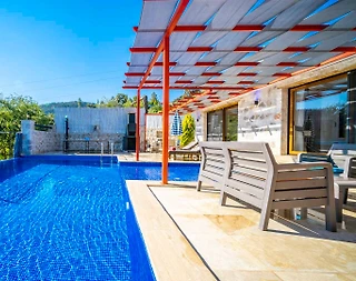 Kaş İslamlar'da Otantik Mimarili, Özel Sonsuzluk Havuzlu, Taş Villa - 2