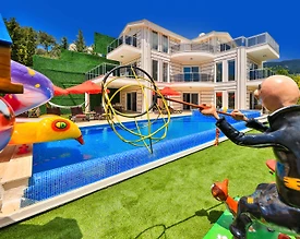 İslamlar'da Doğa Manzaralı, Özel Havuzlu, Çocuk Oyun Alanlı Villa - 2