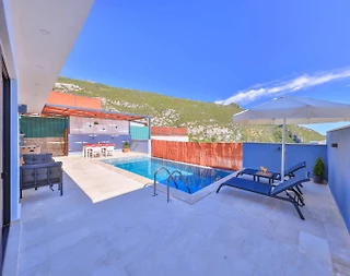 Kaş İslamlar'da Doğa Manzaralı, Özel Havuzlu, Jakuzili Villası - 5