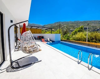 Kaş İslamlar'da Doğa İçerisinde, Özel Havuzlu, Modern Villa - 5