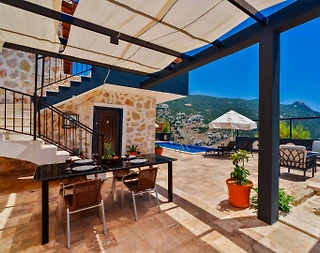 Kaş İslamlar'da Doğanın Kalbinde, Korunaklı Özel Havuzlu, Taş Villa - 4