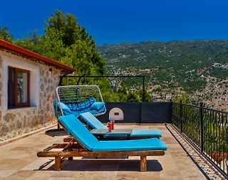 Kaş İslamlar'da Doğanın Kalbinde, Korunaklı Özel Havuzlu, Taş Villa - 5