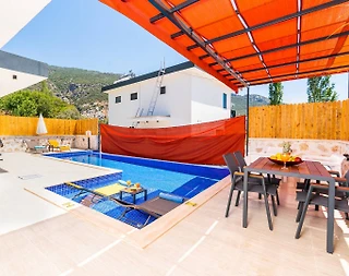 Kaş İslamlar'da Doğa İçerisinde, Özel Havuzlu, Balayı Villası - 5