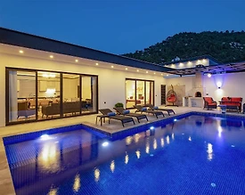 Kalkan İslamlar'da Doğa İçerisinde, Kapalı Havuzlu, Kiralık Villa - 3