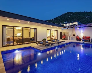 Kalkan İslamlar'da Doğa İçerisinde, Kapalı Havuzlu, Kiralık Villa - 3