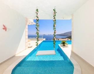 Kalkan Kalamar'da Geniş Ailelere Uygun, Özel Havuzlu, Manzaralı Villa - 5