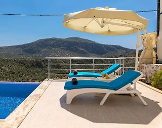 Kaş Bezirgan'da Dağ Manzaralı, Özel Havuzlu, Şık Kiralık Villa - 4
