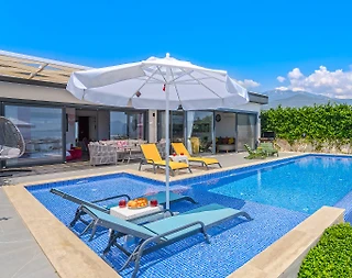 Kalkan Kınık'ta Doğa İçerisinde, Yetişkin ve Çocuk Havuzlu, Kiralık Villa - 5