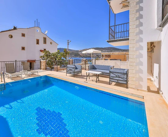 Kalkan Kışla'da Benzersiz Deniz Manzaralı, Özel Havuzlu, 2+1 Villa - 1