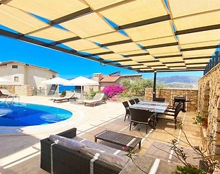 Kalkan Kışla'da Deniz Manzaralı, Özel Havuzlu, Konforlu Villa - 3