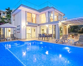 Kaş Kalkan'da Enfes Deniz Manzaralı, Özel Havuzlu, Kiralık Lüks Villa - 3