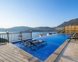 Kalkan Kışla'da Muhteşem Deniz Manzaralı, Sonsuzluk Havuzlu, Kiralık Villa - 3