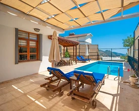Kaş Kalkan'da Deniz ve Doğa Manzaralı, Özel Havuzlu, Modern Villa - 3