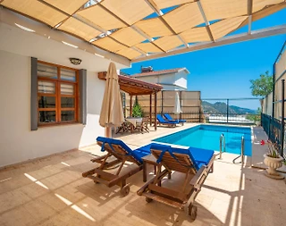 Kaş Kalkan'da Deniz ve Doğa Manzaralı, Özel Havuzlu, Modern Villa - 3