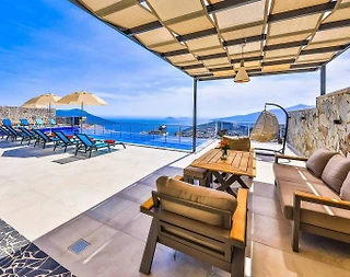 Kaş Kalkan'da Geniş Ailelere Uygun, Sonsuzluk Havuzlu, Kiralık Villa - 4
