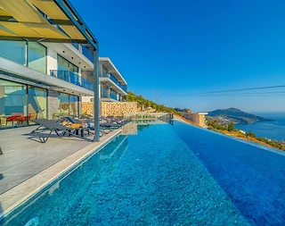 Kaş Kalkan'da Görkemli Deniz Manzaralı, Özel Havuzlu, 6+1 Villa - 2