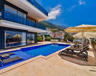Kaş Kalkan'da Göz Alıcı Deniz Manzaralı, Özel Havuzlu, Lüks Villa - 3