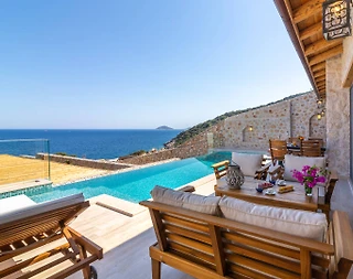 Kaş Kalkan'da Deniz Manzaralı, Özel Havuzlu, Lüks Villa - 4