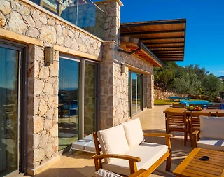 Kaş Bezirgan'da Deniz ve Ada Manzaralı, Özel Havuzlu, Lüks Villa - 5