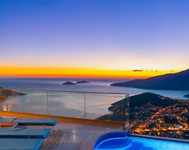 Kalkan Kördere'de Enfes Deniz Manzaralı, Özel Havuzlu, Jakuzili Villa - 2