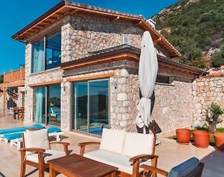 Kalkan Kördere'de Enfes Deniz Manzaralı, Özel Havuzlu, Jakuzili Villa - 1