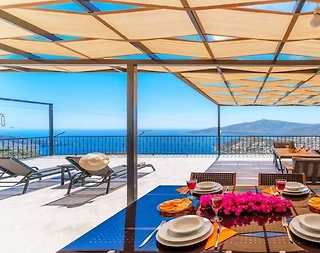 Kaş Bezirgan'da Enfes Deniz Manzaralı, Özel Havuzlu, Ferah Suit - 1