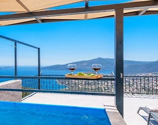 Kaş Bezirgan'da Enfes Deniz Manzaralı, Özel Havuzlu, Ferah Suit - 2