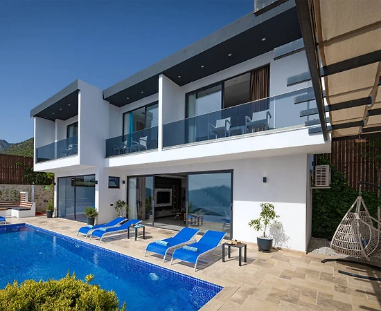 Kaş Bezirgan'da Deniz Manzaralı, Özel Havuzlu, Lüks Villa - 1